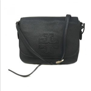 TORY BURCH HARPER MESSENGER CROSSBODY BLACK BAG